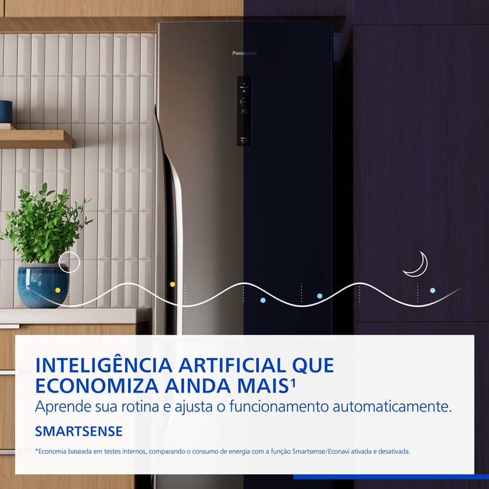 Refrigerador Panasonic Frost Free 407 Litros Inverter Titânio BB41 - 220 Volts